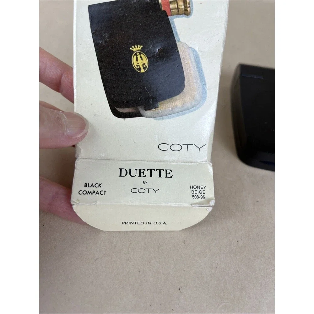 VTG COTY DUETTE COMPACT AIRSPUN CREAM POWDER Honey Beige W/BOX NO‎ LIPSTICK
